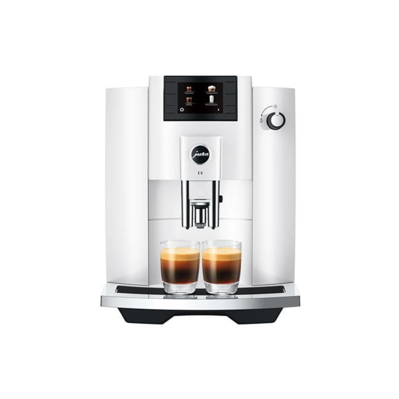 Jura E6 Espresso Coffee Machine Piano White