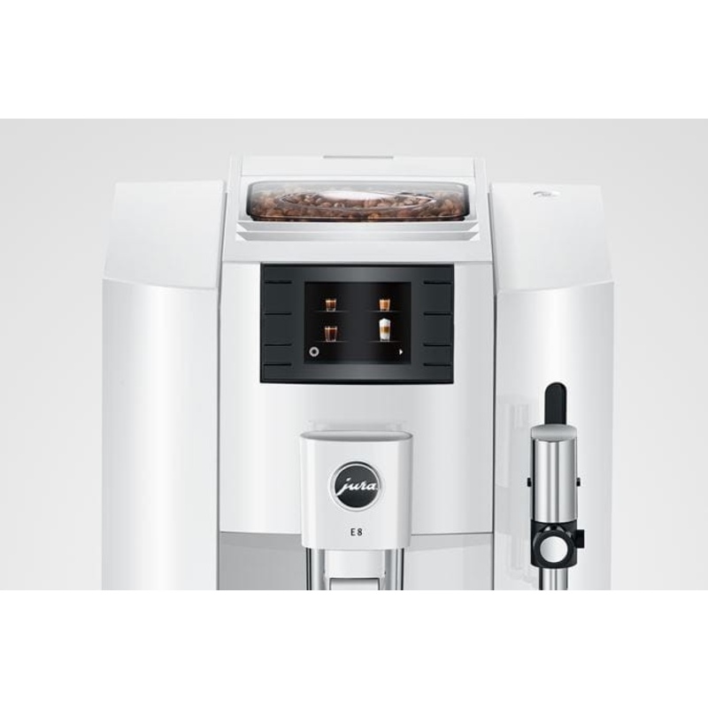 Jura E8 Espresso Coffee Machine Piano White